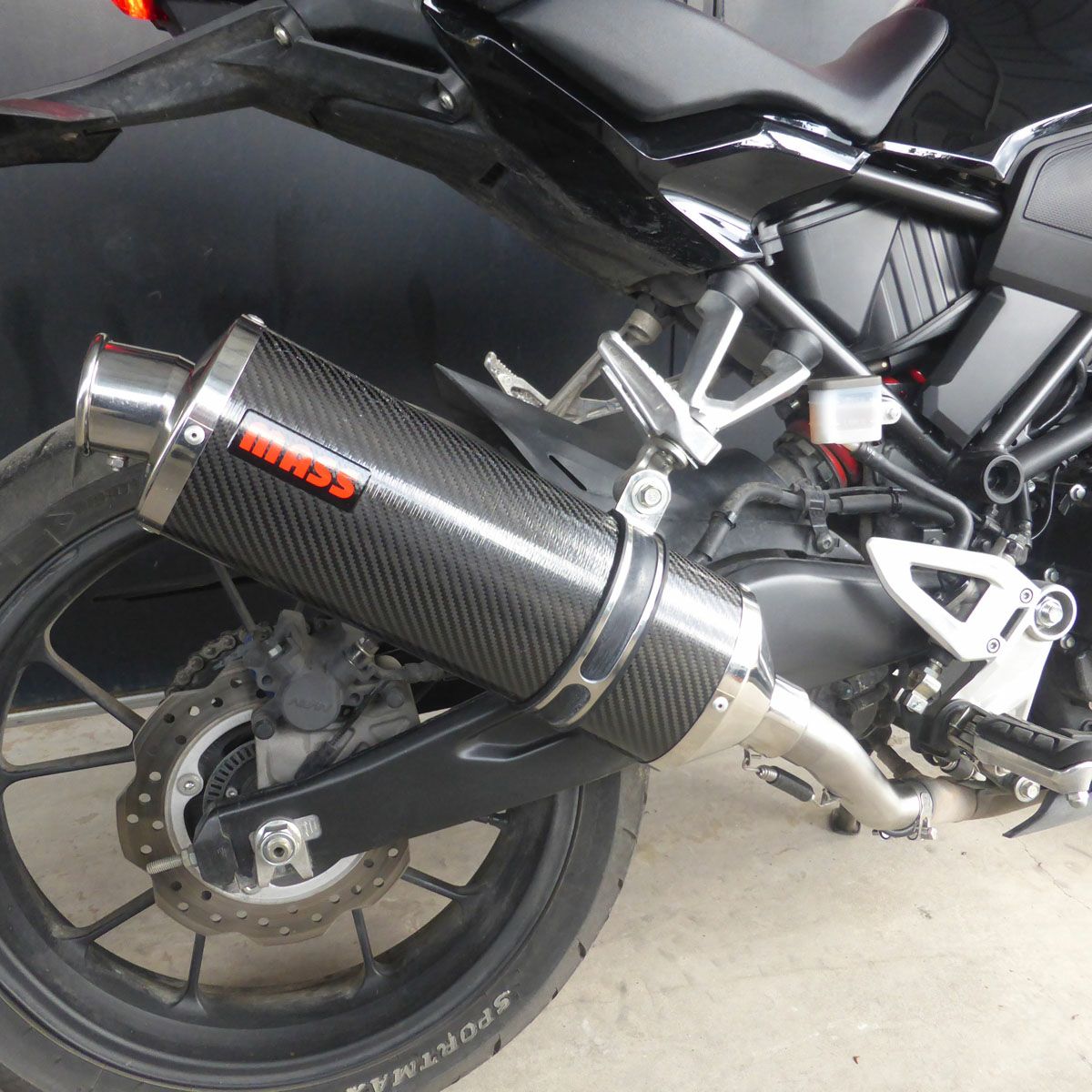 CB250R/CB300R オーバルカーボン スリップオンマフラー MASS Exhaust