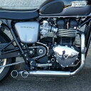 トライアンフ 空冷スラクストン ステンレス2in1 TRUCKER フルエキゾーストマフラー サテン MASS Exhaust(2)