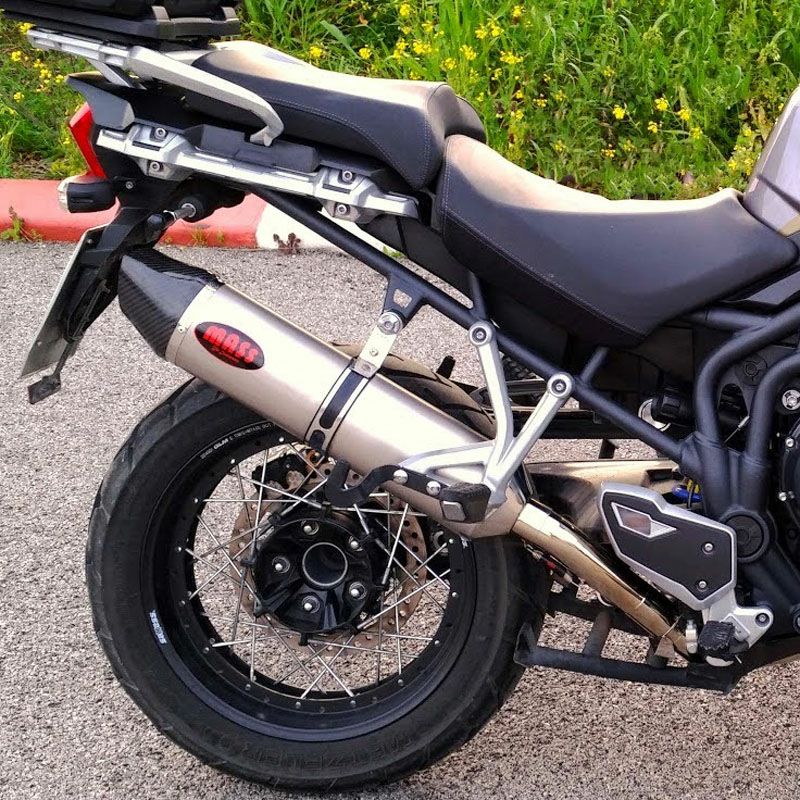 トライアンフ タイガー1200 オーバルチタン スリップオンマフラー カーボンチップ MASS Exhaust