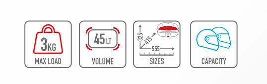 ジビ(GIVI) MONOLOCK 45L トップケース E455 シンプリーテック ブラック/スモーク...