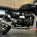 トライアンフ スラクストン 1200 R/RS フルシステム コーンタイプマフラー ブラッシュ仕上げ HITCHCOX(2)