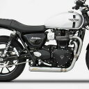 スピードツイン900 ストリートツイン 16- フルエキゾーストマフラー レース用 "CROSS" サテン ZARD