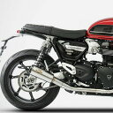 スピードツイン1200 スラクストン1200 スリップオンマフラー サテン カーボンエンドキャップ レース仕様