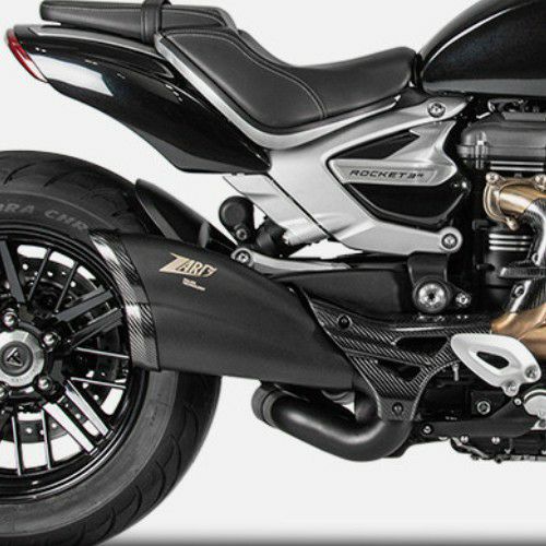 ロケット3 21- スリップオンマフラー レーシングバージョン ブラック仕上げ/カーボンエンド ZARD