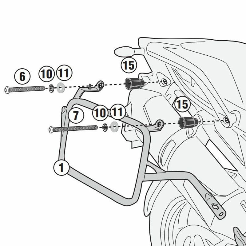 タイガー1200GT/GTプロ 22-24 MONOKEY サイドケースホルダー GIVI(ジビ)