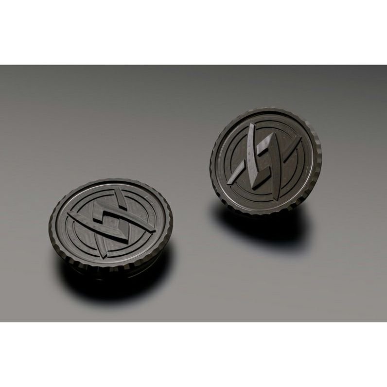 カワサキ Z900RS/CAFE スイングアームピボットカバー ARCHIロゴプラグシリーズ ブラック