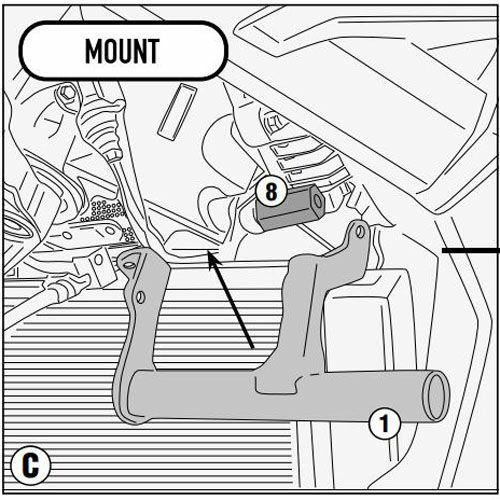 Vストローム1050/XT/SE 20- スポットライト用 フィッティングキット GIVI