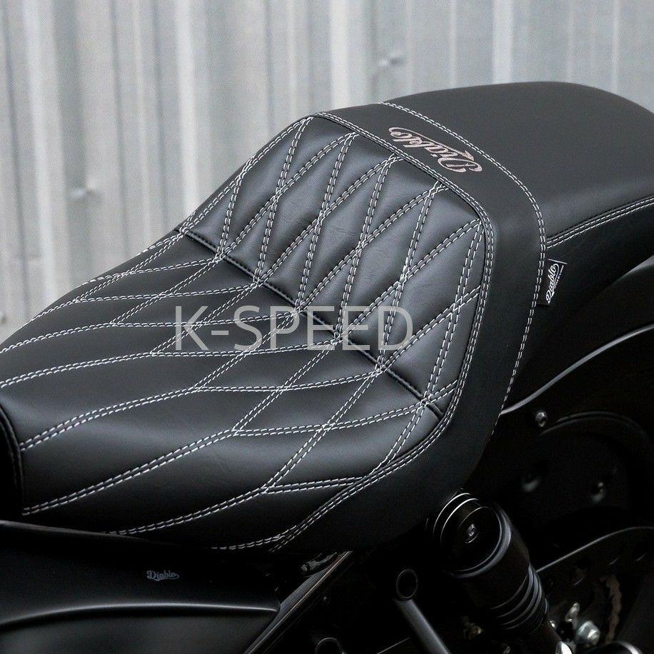 レブル250/500 ツーアップシート Diabolus ミックスパターン シルバーステッチ K-SPEED