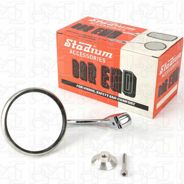 ロイヤルエンフィールド ベア650 スタジアム ステンレス バーエンドミラー ラウンドタイプ シルバー Hitchcocks Motorcycles