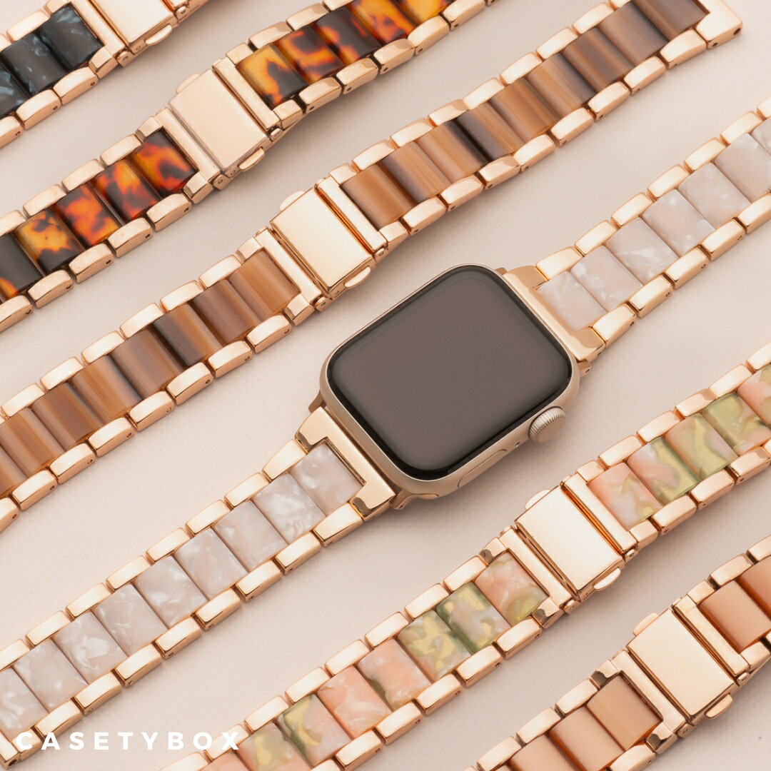 【工具付き】 アップルウォッチ バンド apple watch バンド レディース ステンレス 大理石 べっ甲 マーブル おしゃれ…