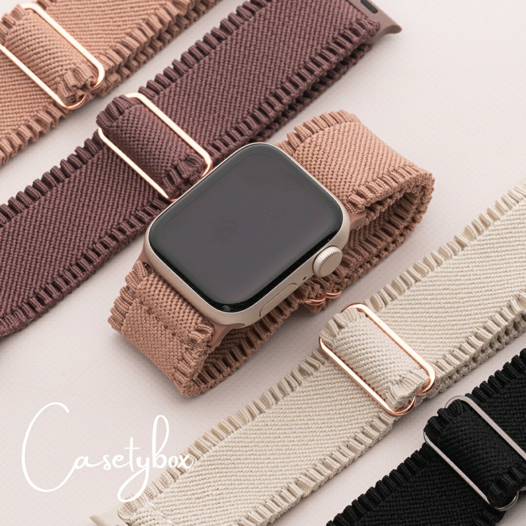 フリルデザイン アップルウォッチ バンド apple watch バンド レディース おしゃれ ブランド ナイロン かわいい フリル くすみカラー 38mm 4...