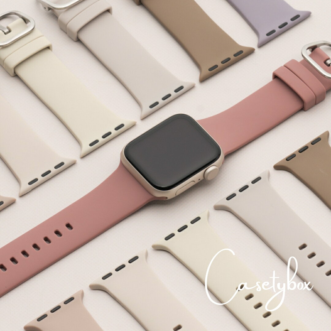 【1点790円！クーポン＆2点購入で】 大人くすみカラー アップルウォッチ バンド シリコン ベルト apple watch バンド…