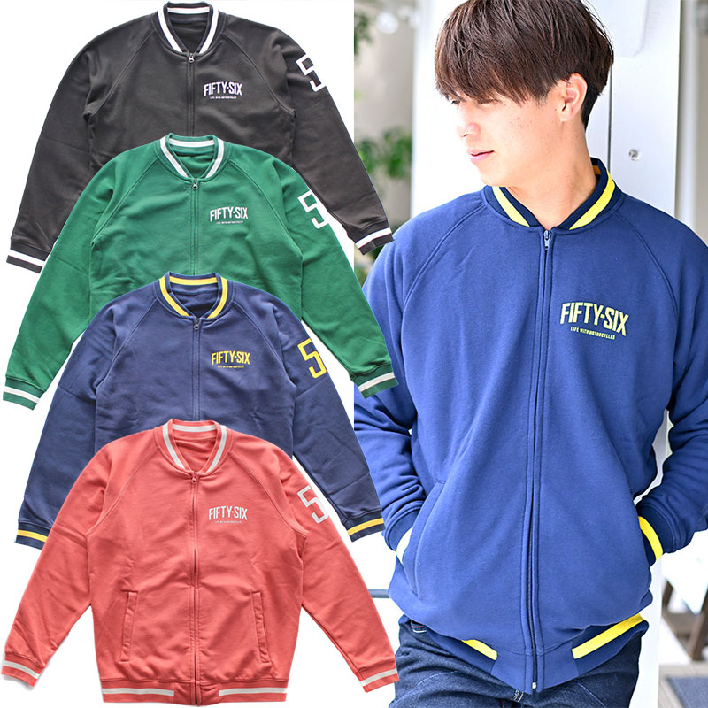 56デザイン スウェット ジップ アップ スウェット バイク ウェア トップス 56design ZIP UP SWEAT