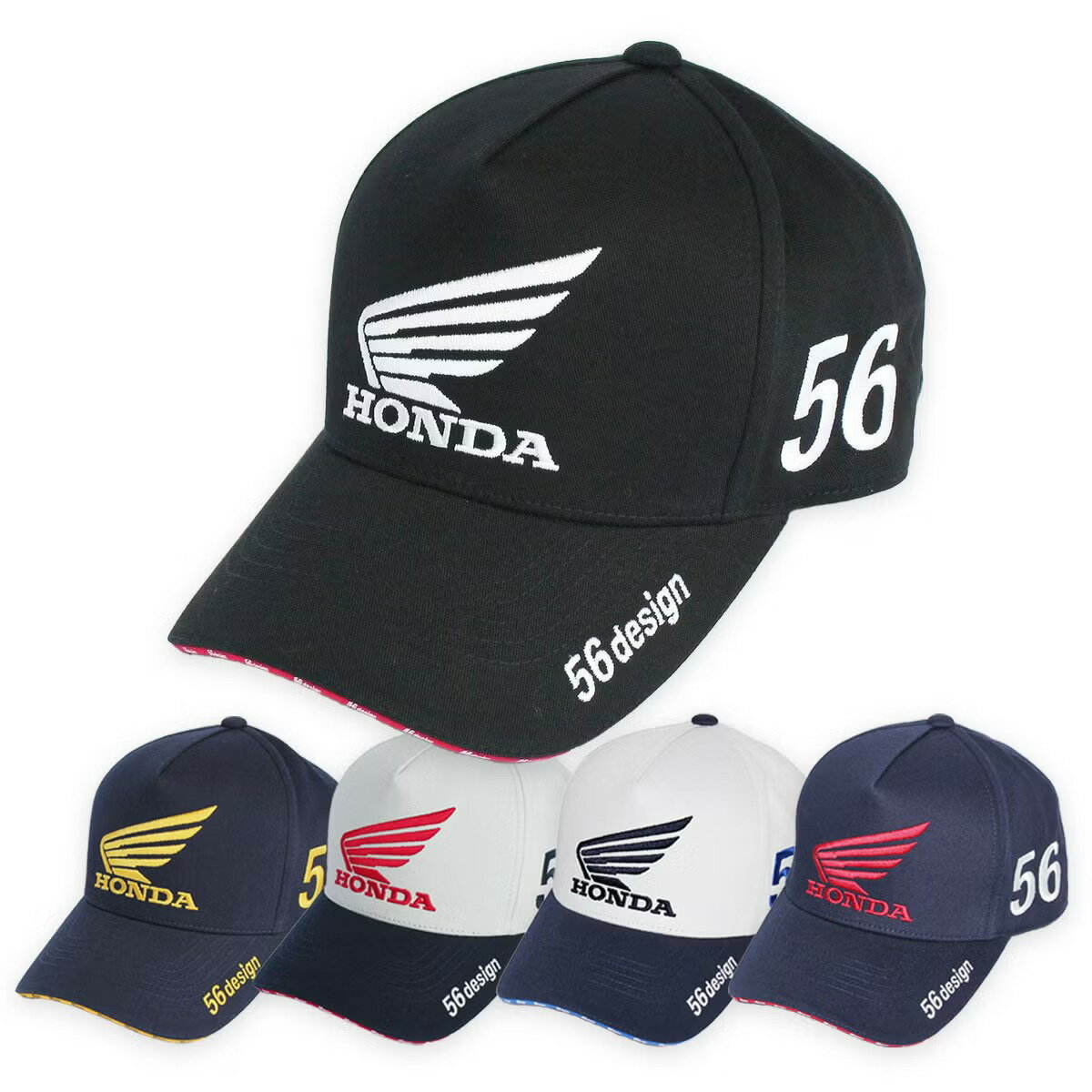 乐天商城 - 56デザイン 帽子 ホンダ × フィフティーシックスデザイン ウィング キャップ バイク 雑貨 Honda x 56design WING CAP