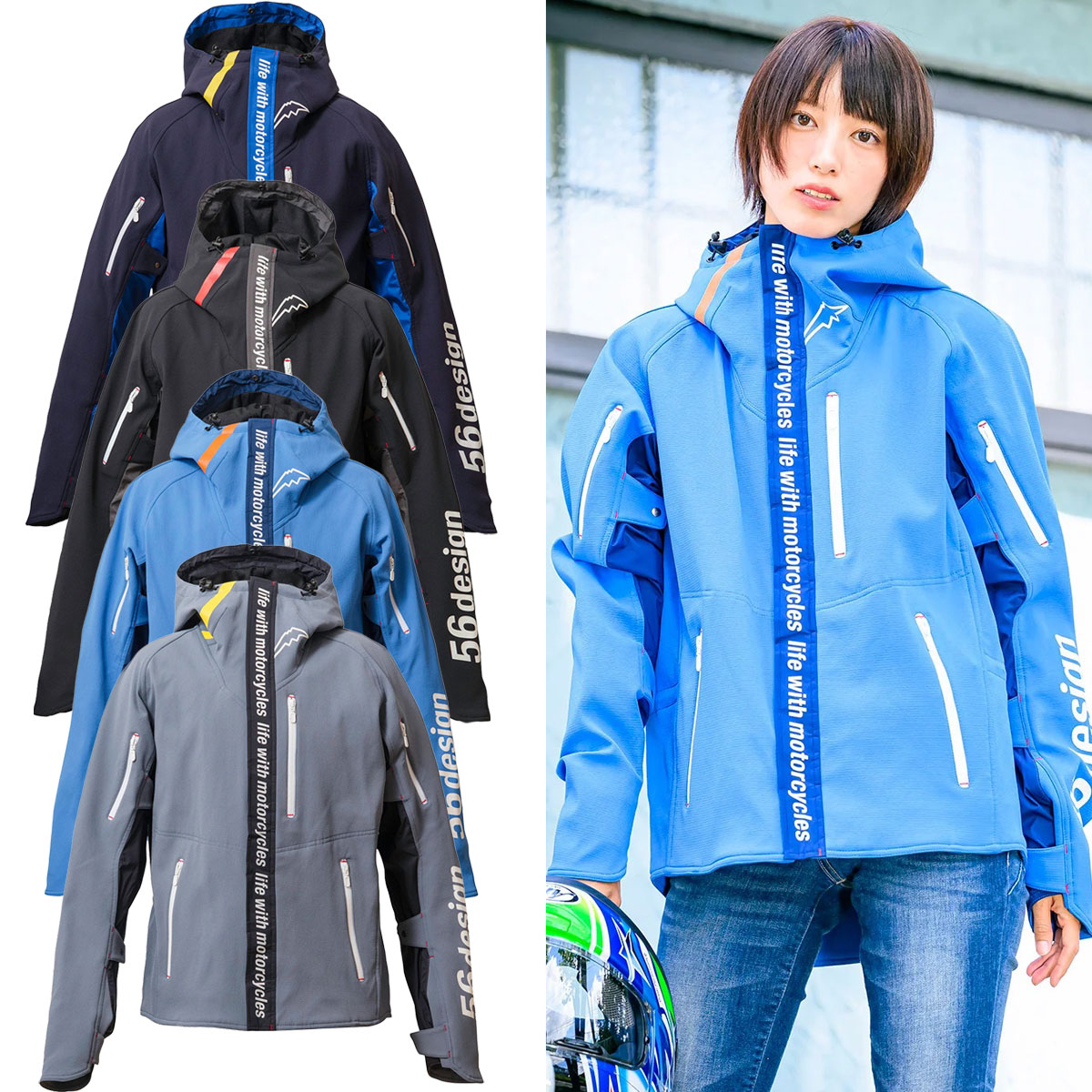 56デザイン ジャケット ウィンター アクシス ジャケット バイク ウェア アウター 56design WINTER AXIS JACKET