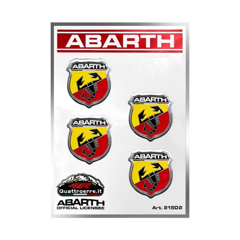 アバルト ステッカー エンブレム ステッカー 4個セット 車 雑貨 ABARTH