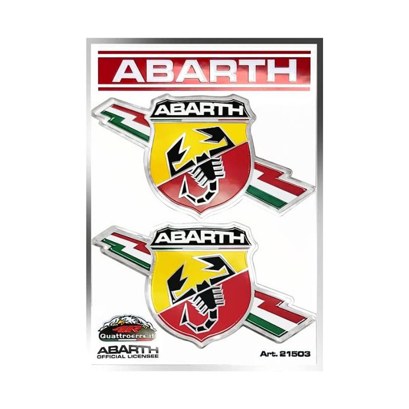 アバルト ステッカー フラッシュ エンブレム ステッカー （2個セット） 車 雑貨 ABARTH