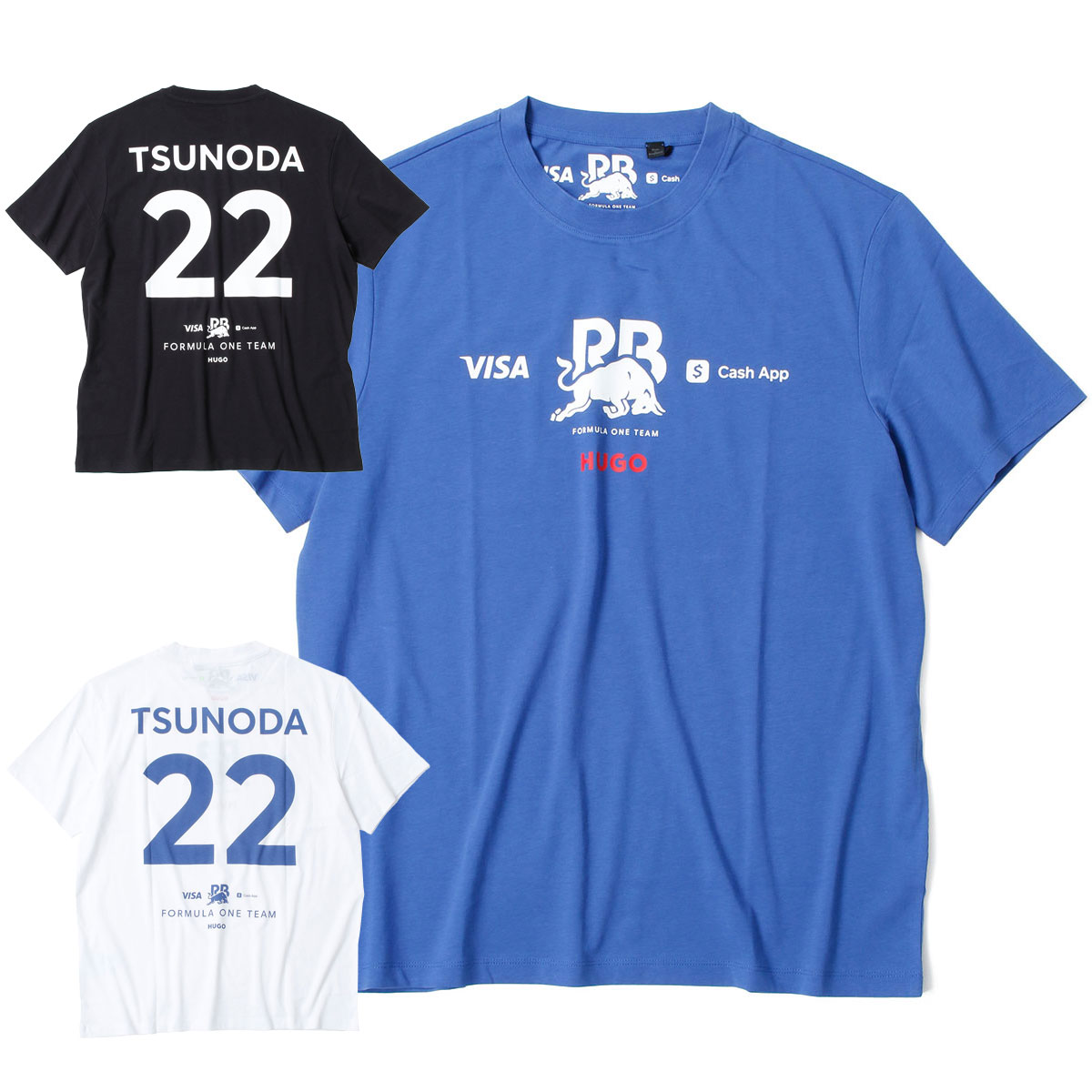 ビザ・キャッシュアップRB F1チーム Tシャツ VISA CASH APP RB F1 チーム #22 角田裕毅 Tシャツ 2024 モータースポーツ ウェア RB