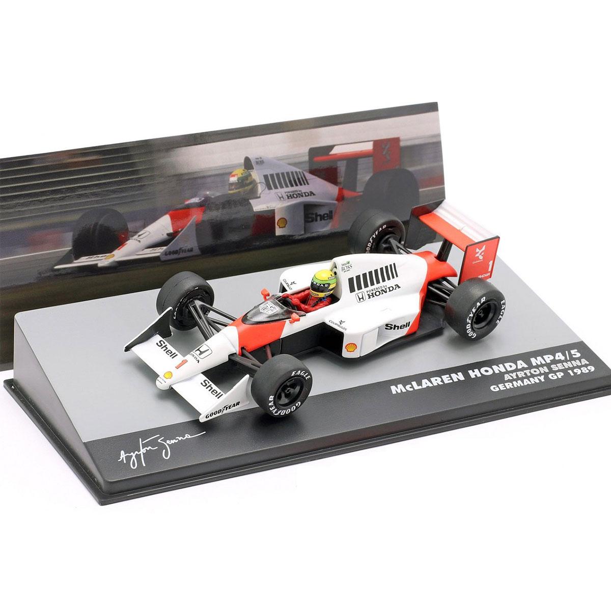 楽天Motorimodaアイルトンセナ 模型 1/43 スケール マクラーレン MP4/5 #1 1989 ドイツGP ウィナー モータースポーツ 雑貨 AyrtonSenna