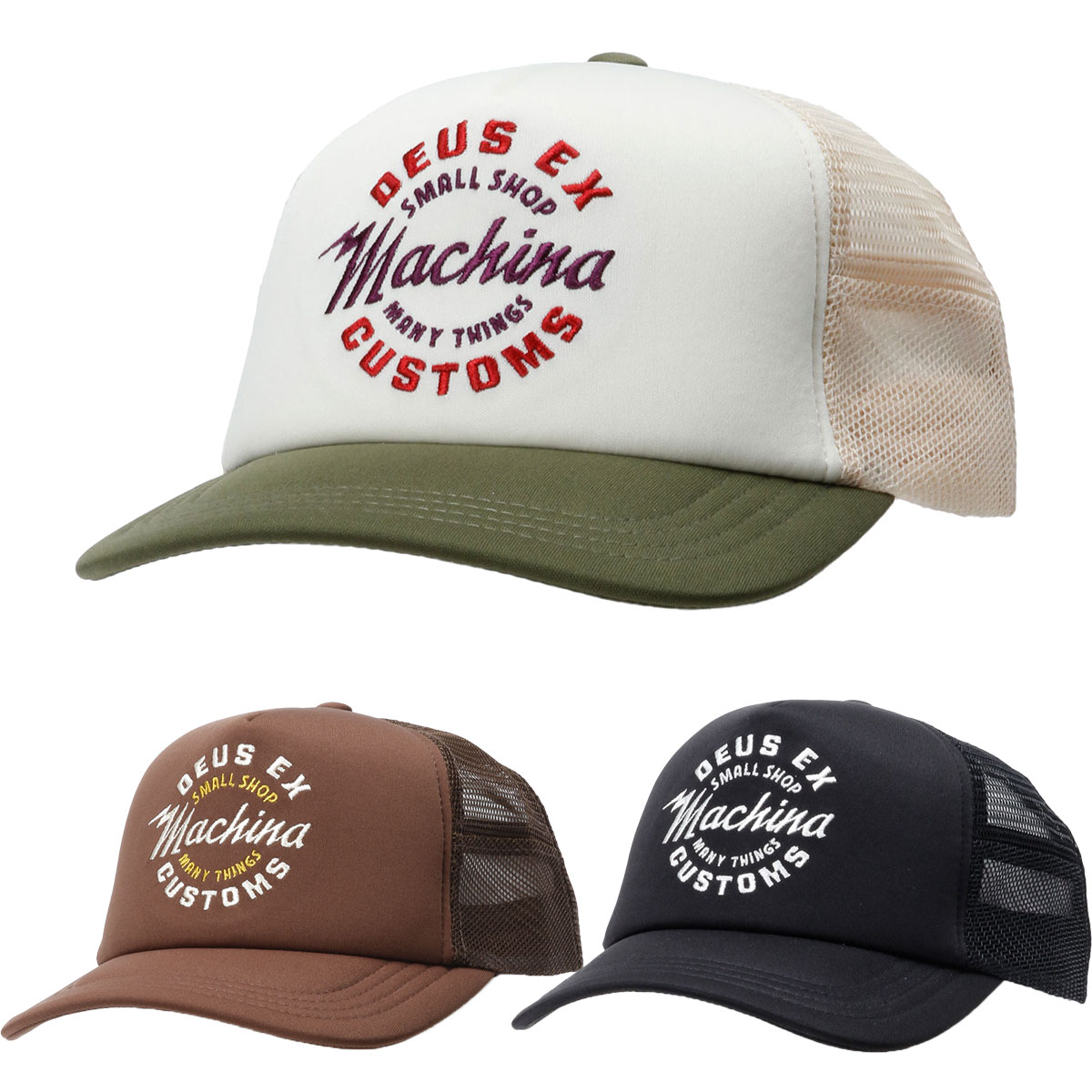 デウス エクス マキナ 帽子 アンプ サークル トラッカー バイク 雑貨 Deus Ex Machina AMPED CIRCLE TRUCKER