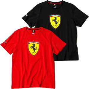 フェラーリ Tシャツ スクーデリア・フェラーリ レース カラー シールド Tシャツ モータースポーツ ウェア Ferrari