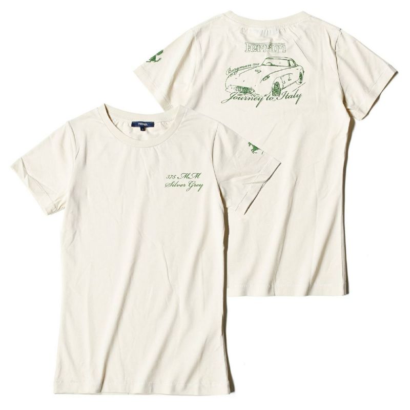 フェラーリ Tシャツ ウィメンズ 375MM プリント ホース Tシャツ モータースポーツ ウェア Ferrari