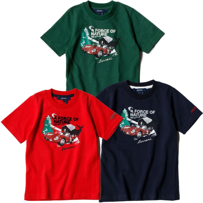 フェラーリ Tシャツ キッズ Force of Nature Tシャツ モータースポーツ ウェア Ferrari