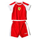 フェラーリ Tシャツ キッズ Tシャツ + ハーフパンツ上下セット モータースポーツ ウェア Ferrari