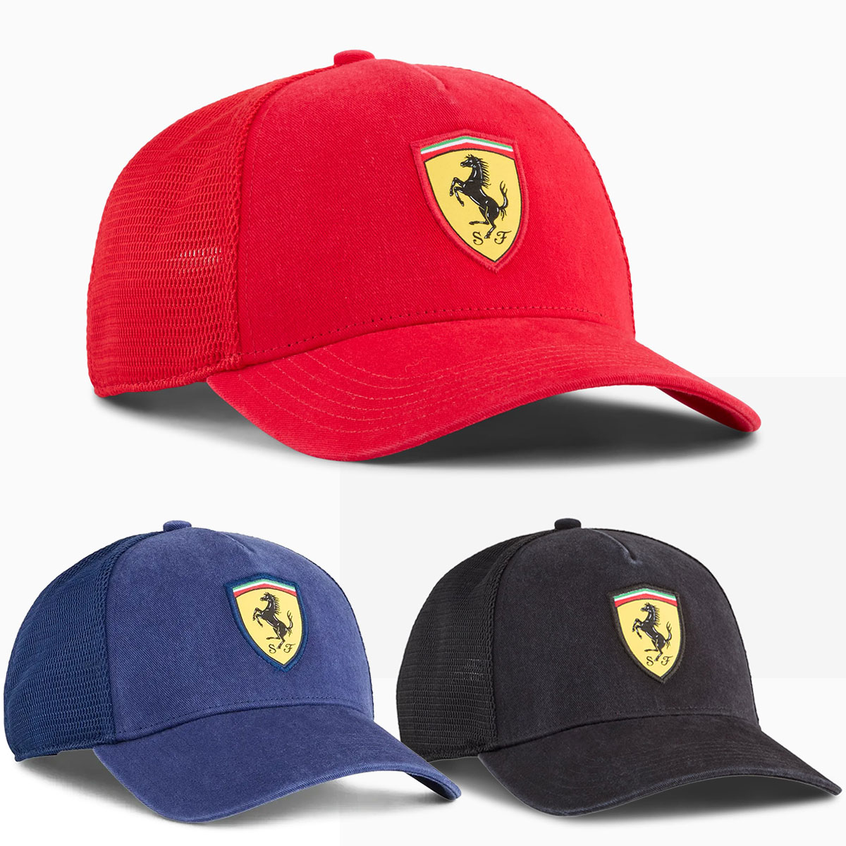Rakuten - フェラーリ 帽子 スクーデリア フェラーリ トラッカー キャップ モータースポーツ 雑貨 Scuderia Ferrari Trucker Cap