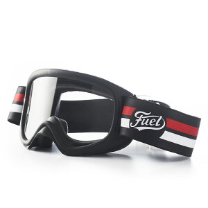 【フュエル ビスポーク モーターサイクル/Fuel Bespoke Motorcycles】PEAK GOGGLE バイク ゴーグル 防傷・曇り止め加工 メガネをしたままの装着も可能