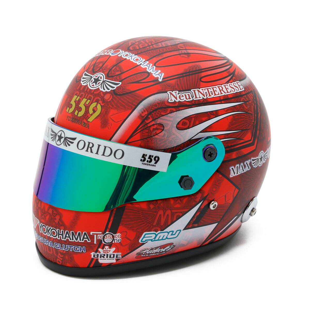 模型 織戸 学 MAX ORIDO 1/2 ミニ ヘルメット 2025 Red Edition モータースポーツ 雑貨 MAX ORIDO