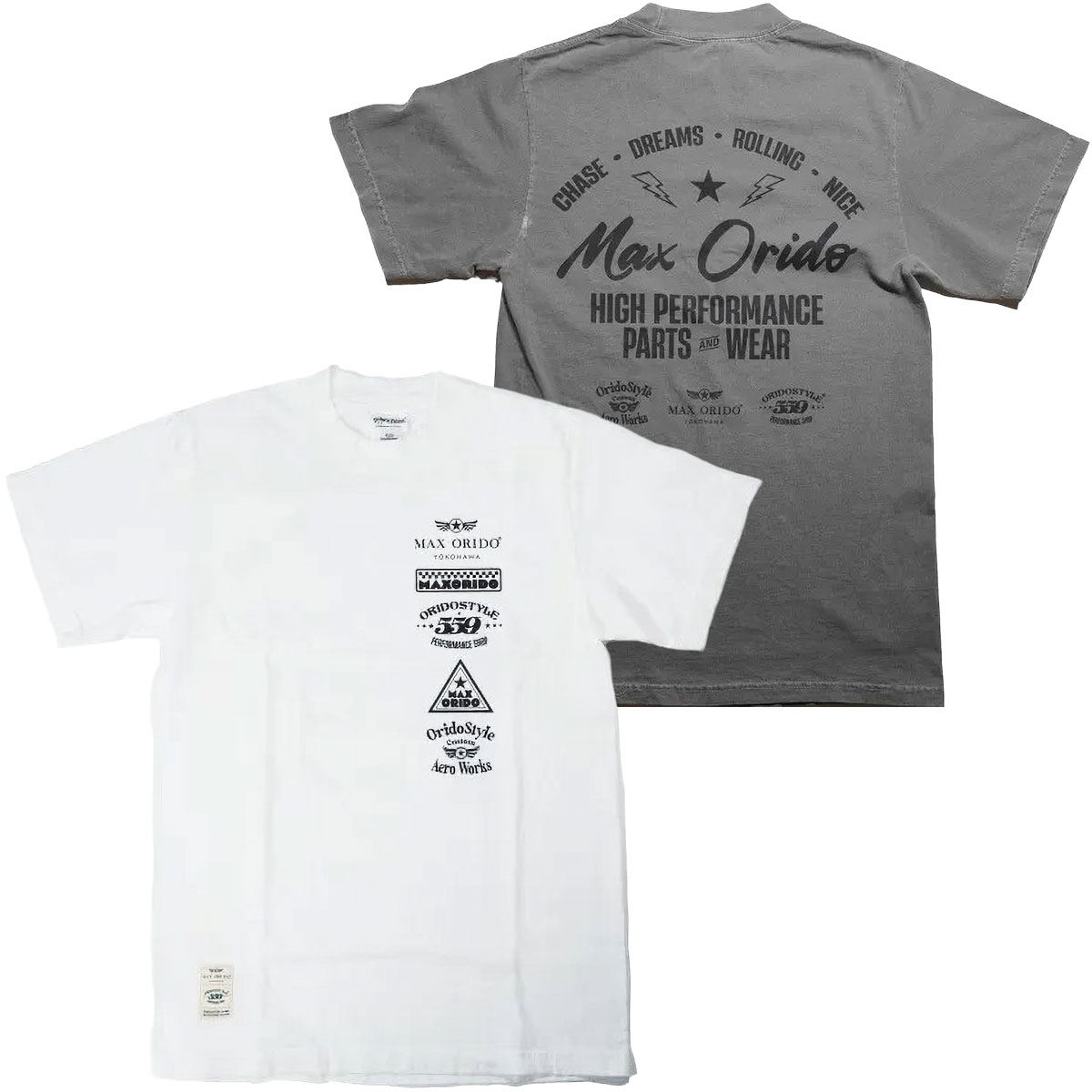 Tシャツ 織戸 学 Max Orido x Shaka Wear ヴィンテージ ガーメントダイ Tシャツ モータースポーツ ウェア MAX ORIDO