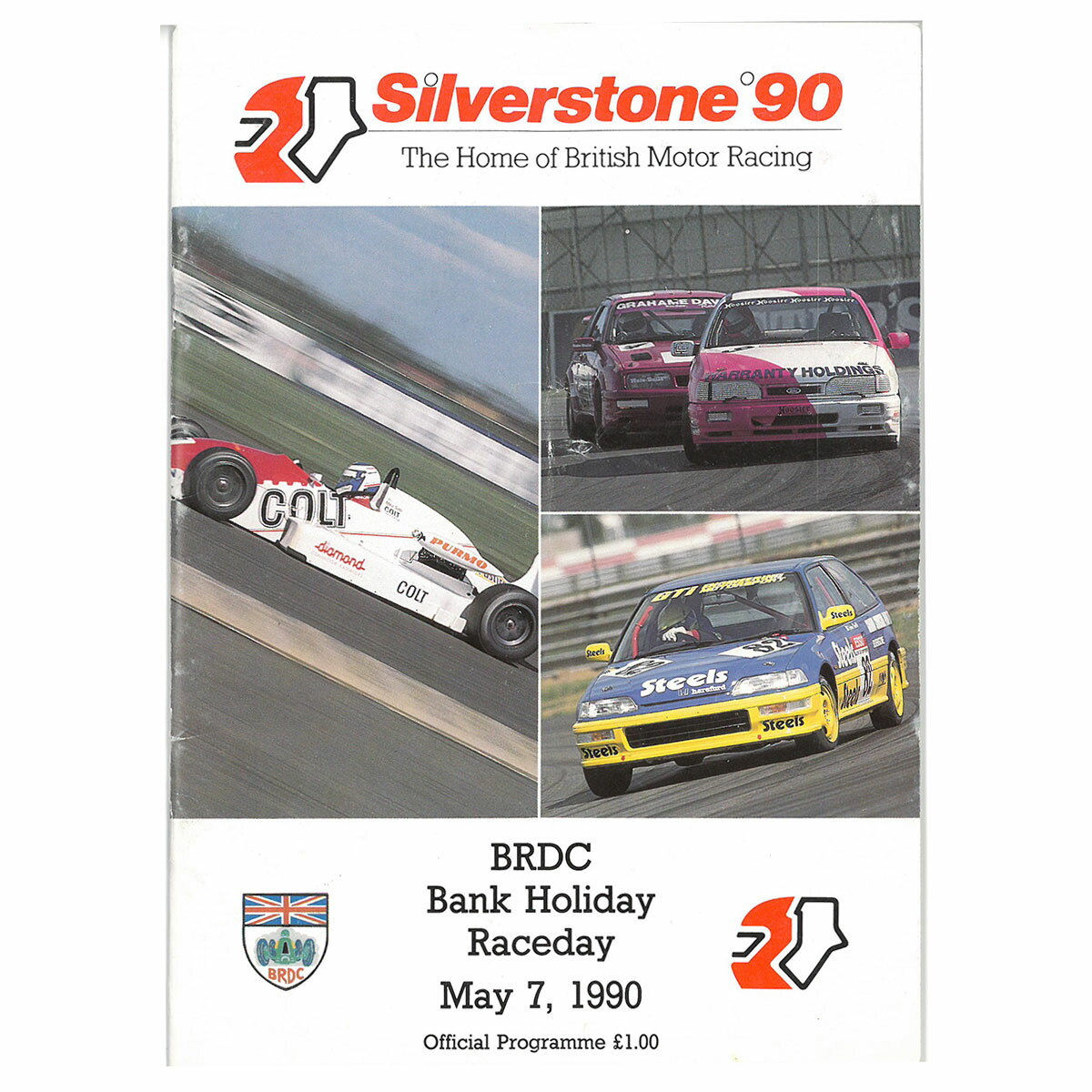 雑貨 オンリーワン レジェンド コレクション Silverstone 1990 BRDC Bank Holiday Raceday 公式プログラム モータースポーツ ONLY ONE LEGEND COLLECTION