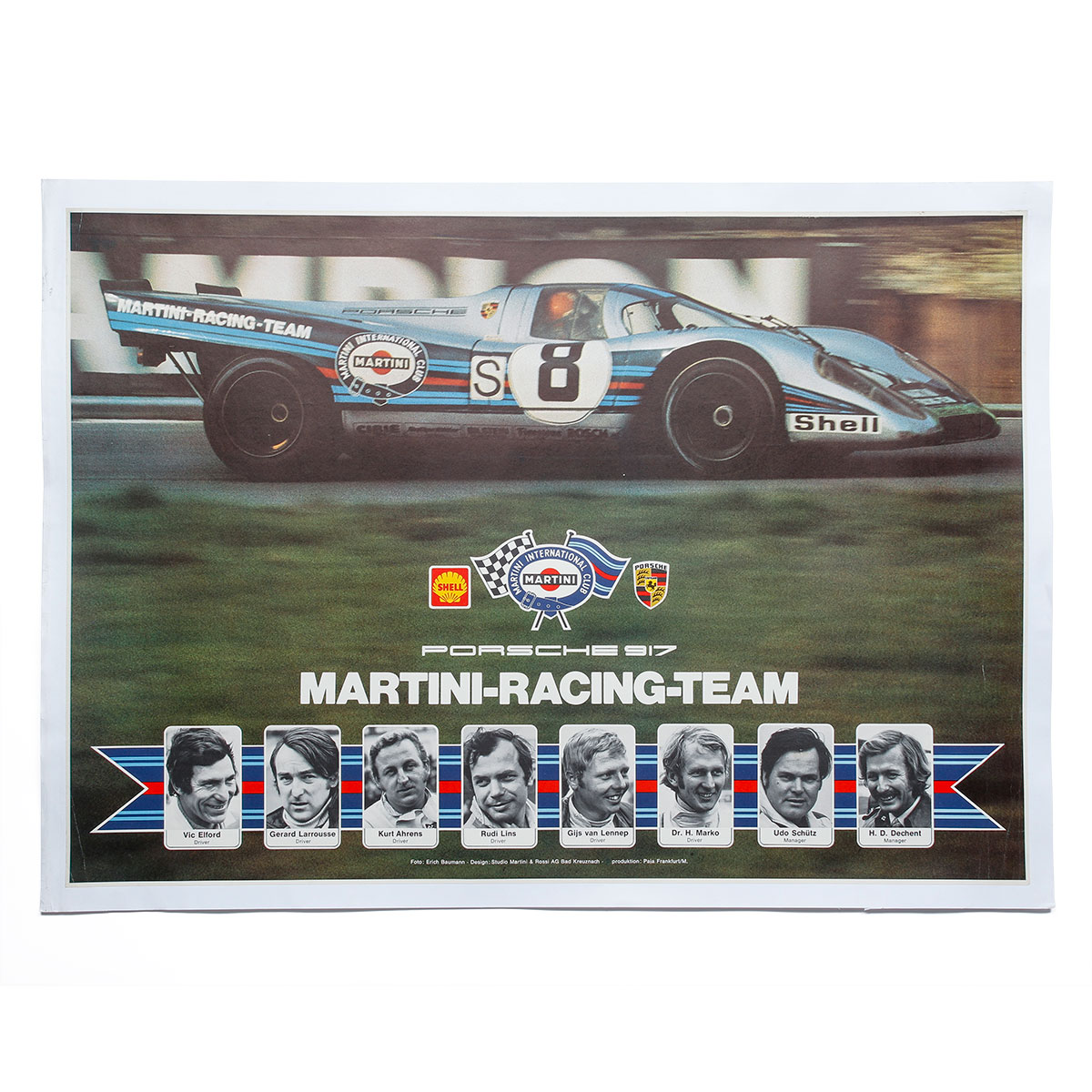 雑貨 オンリーワン レジェンド コレクション ポルシェ 917 マルティニ レーシング ヴィンテージ チーム ポスター モータースポーツ ONLY ONE LE...