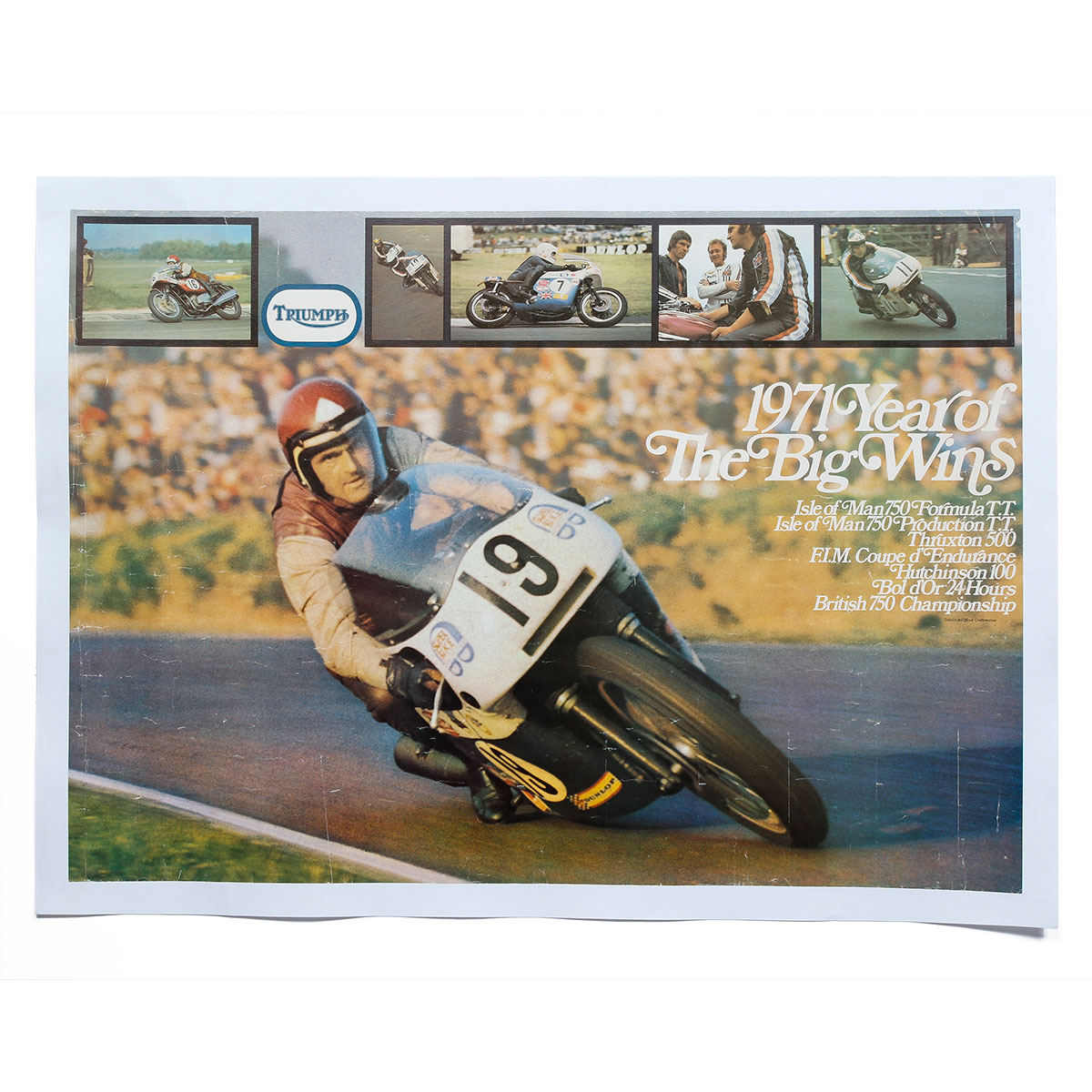 雑貨 オンリーワン レジェンド コレクション 1971 パーシー・テイト トライアンフ-3 ヴィンテージ ポスター モータースポーツ ONLY ONE LEGE...