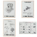 雑貨 オンリーワン レジェンド コレクション ヤマハ XS500 エンジン イラストレーション ヴィンテージポスター 4枚セット モータースポーツ ONLY ONE LEGEND COLLECTION