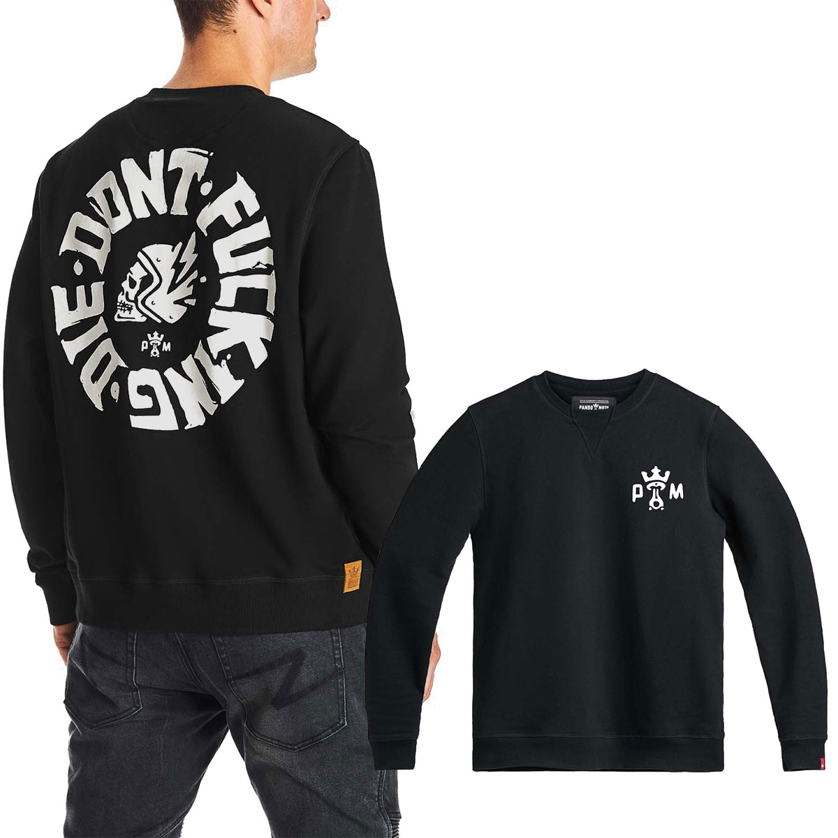 スウェット パンドモト ジョン ドント ダイ スウェットシャツ バイク ウェア トップス Pando Moto JOHN DON’T DIE Sweatshirt