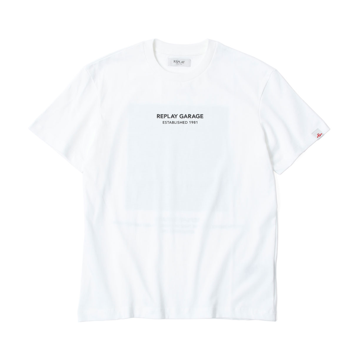 リプレイ Tシャツ プリント Tシャツ バイク ウェア トップス REPLAY RELAXED-FIT T-SHIRT WITH PRINT