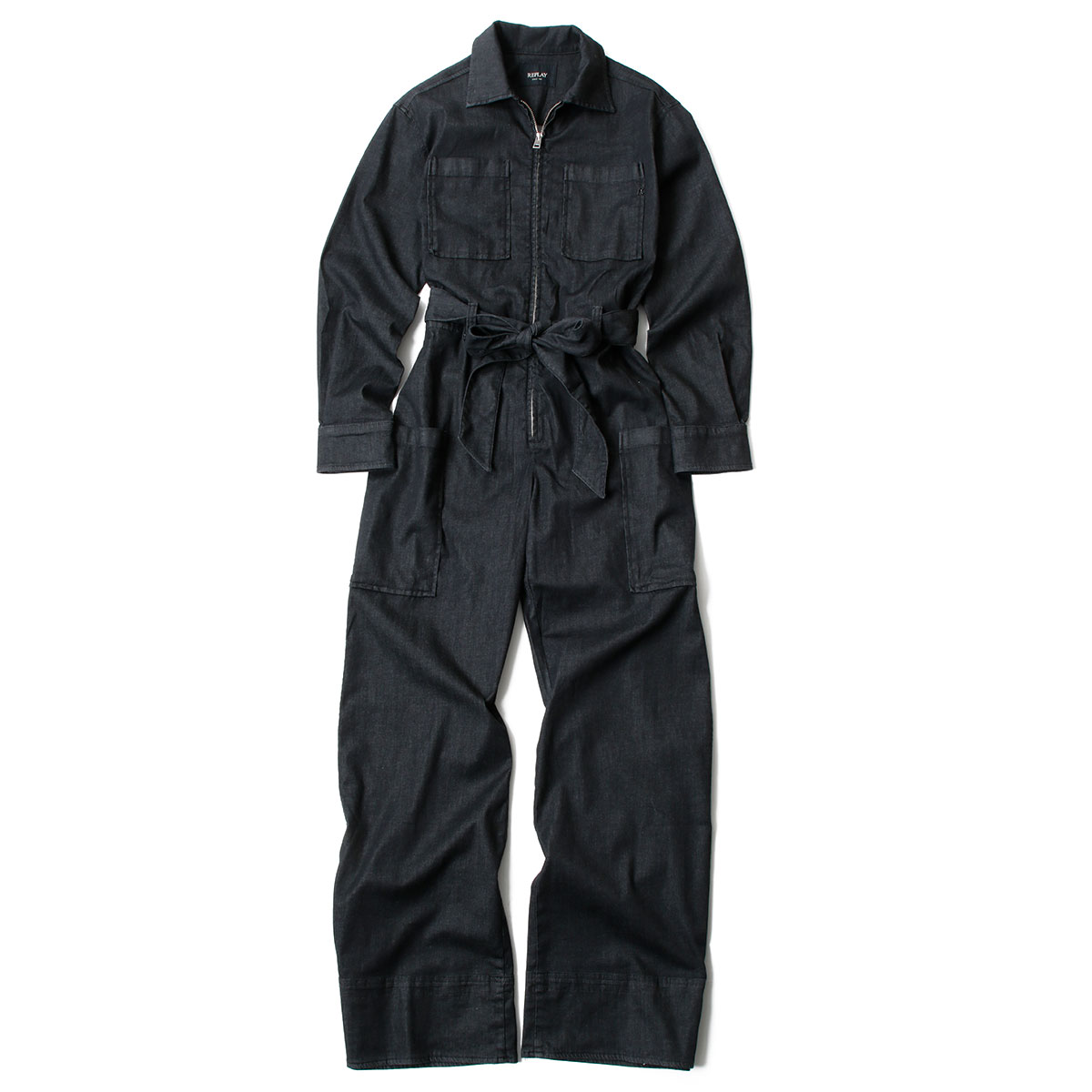 リプレイ オーバーオール リラックスフィット デニム ジャンプスーツ バイク ウェア トップス REPLAY RELAXED-FIT DENIM JUMPSUIT
