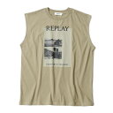 リプレイ Tシャツ ボーイフィット フォトプリント Tシャツ バイク ウェア トップス BOY-FIT T-SHIRT WITH PHOTO PRINT
