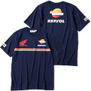 レプソルホンダ Tシャツ オフィシャル ストライプ Tシャツ モータースポーツ ウェア REPSOL HONDA