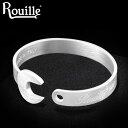 【ルイユ/Rouille】ブレスレット 925 ブラッシュド シルバー スパナ 工具 アクセサリー バングル スターリングシルバー イタリア製 ハンドメイド【プレゼント ギフト】