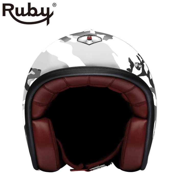 ジェット ルビー カモフラージュ グレー（パヴィヨン） バイク ヘルメット Ruby