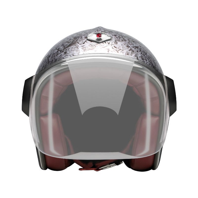 ジェット ルビー パシフィック シルバー（ベルベデーレ） バイク ヘルメット Ruby