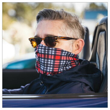 【あす楽】【ストライプ デザイン/Striipe design】Martini Plaid ネックゲートル ネックウォーマー ポルシェ シート柄 タータンチェック マルティニカラー アメリカ製【P20】【3】【S9】