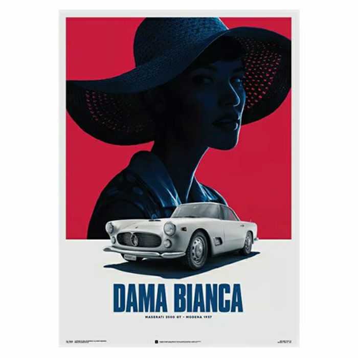 ポスター オートモビリスト マセラティ 3500 GT Dama Bianca 1957 ポスター モータースポーツ 雑貨 Automobilist