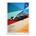 ポスター オートモビリスト Mercedes AMG Petronas Motorsport 2014 ニコ・ロズベルグ リミテッド エディション ポスター モ...