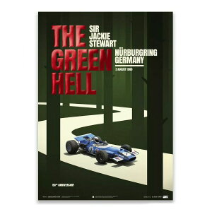 ポスター オートモビリスト マトラMS80 × ジャッキー・スチュワート THE GREEN HELL 1969 ポスター モータースポーツ 雑貨 Automobilist