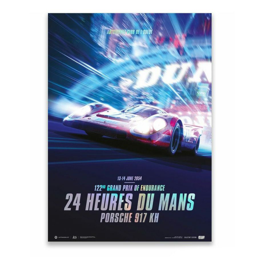 ポスター オートモビリスト Porsche 917 KH Future 24h Le Mans 2054 コレクターズ エディション ポスター モータースポーツ 雑貨 Automobilist