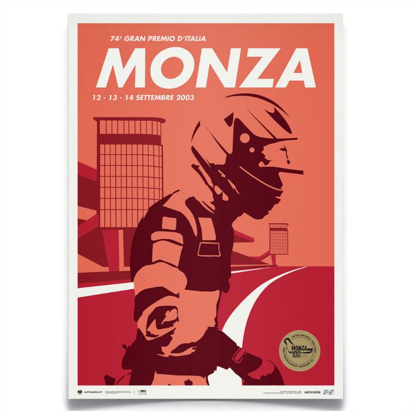 ポスター オートモビリスト MONZA CIRCUIT 100 YEARS ANNIVERSARY 2003 リミテッド エディション ポスター モータースポー...